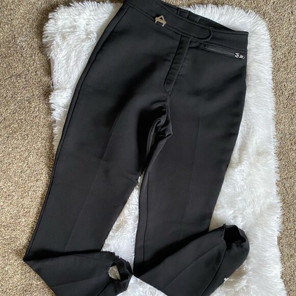 FERA Skiwear Wool Blend Black Ski Pants Size 8L - Picture 1 of 10
